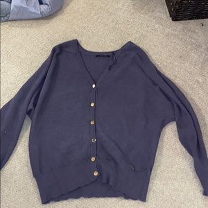 dark grey cardigan sweater